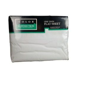 VINTAGE COLOR CONNECTION WESTPOINT White PEPPERELL TWIN XL TWIN SHEET 66X96